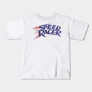 BLUE RETRO SPEED RACER 80S Kids T-Shirt